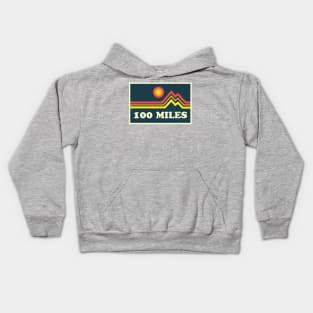 100 Mile Trail and Ultra Running Mountains Kids Hoodie